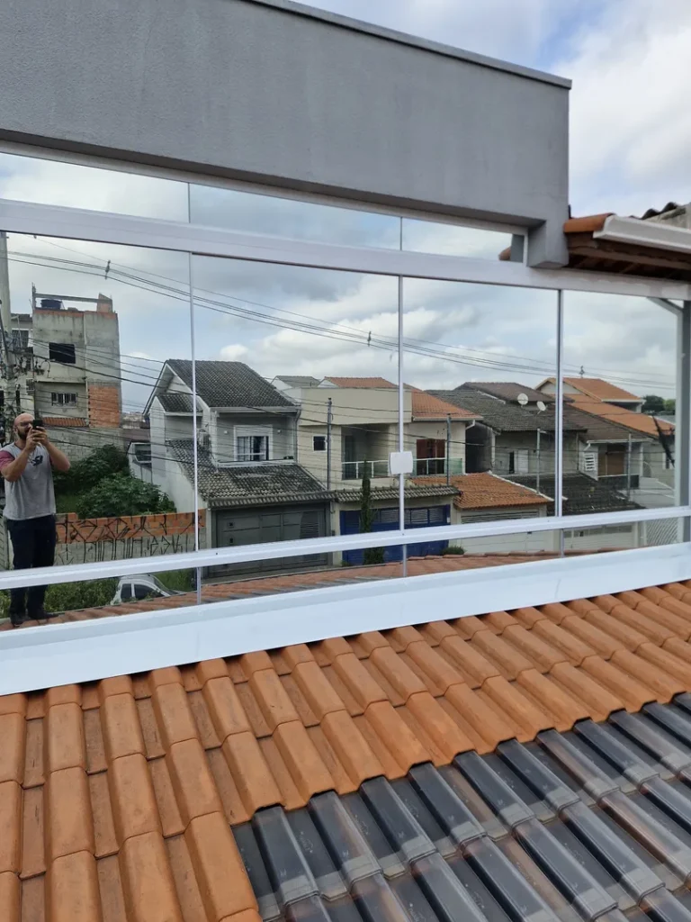 Obra em vidro Lumini Vidros
